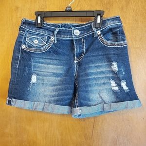 Distressed Jean shorts